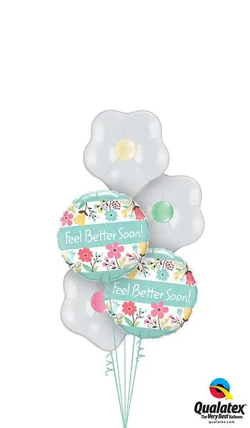 Feel Better Soon! Floral Foil Balloon qualatex