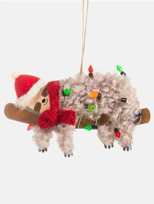 Festive Sloth Hanging Decoration SASS AND BELLE