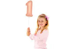 Figure Balloon XS Rose Gold Number 1 - 36cm Folat