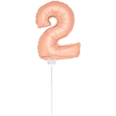 Figure Balloon XS Rose Gold Number 2 - 36cm Folat