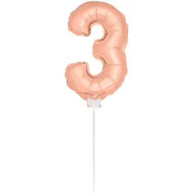 Figure Balloon XS Rose Gold Number 3 - 36cm Folat