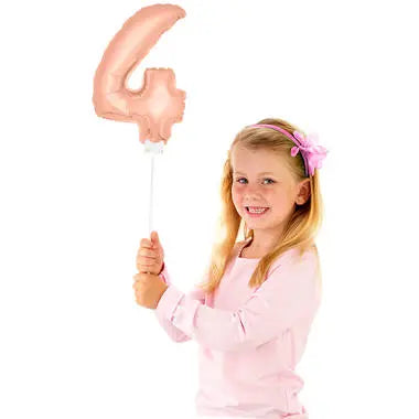 Figure Balloon XS Rose Gold Number 4 - 36cm Folat