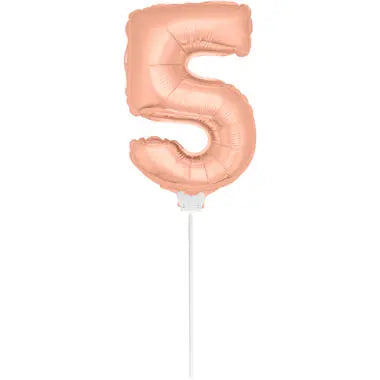 Figure Balloon XS Rose Gold Number 5 - 36cm Folat