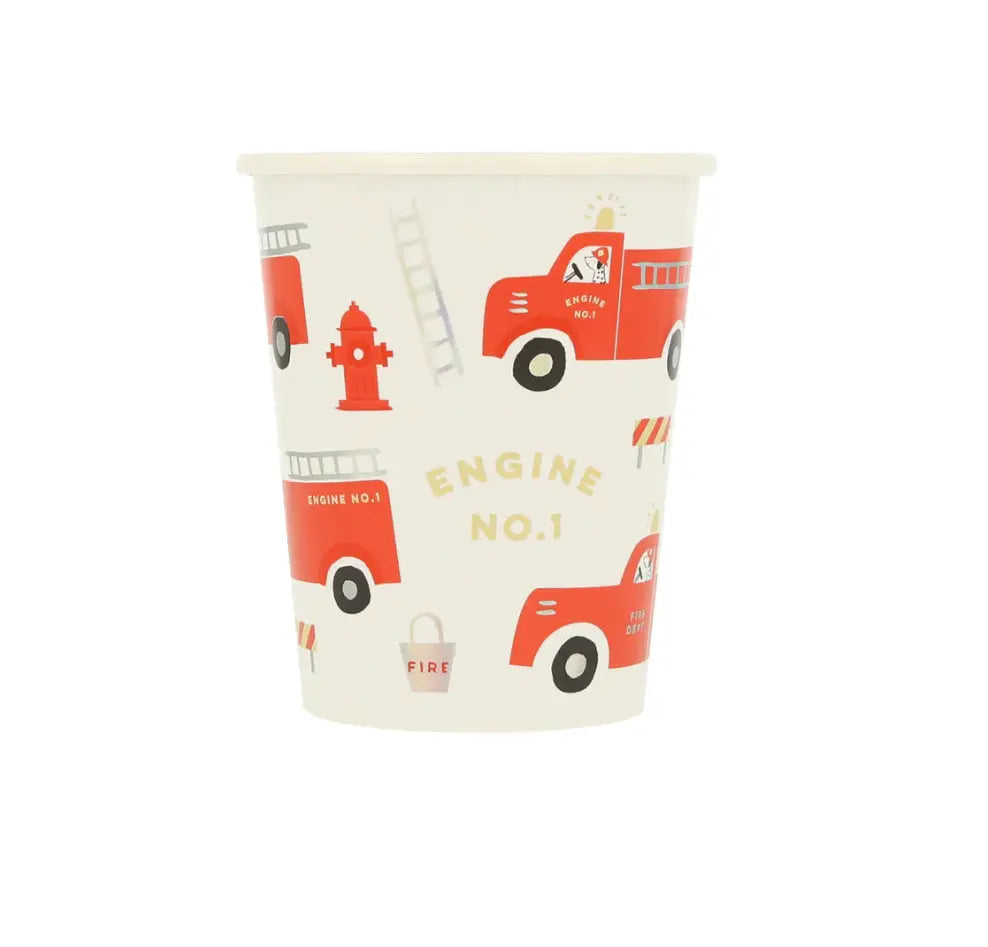 Fire Truck Cups (x 8) Meri Meri