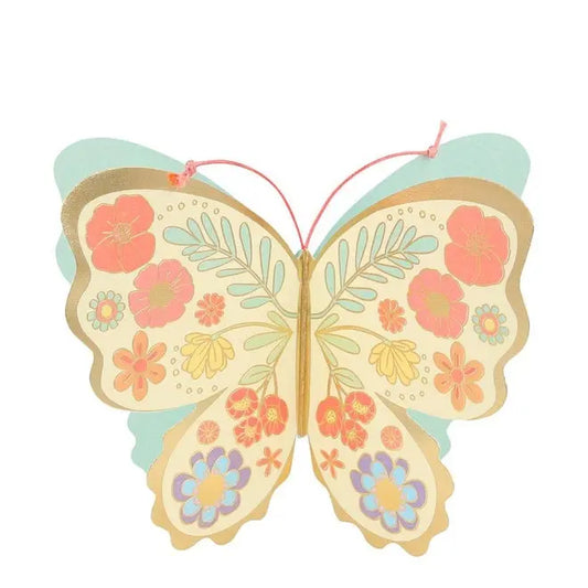 Floral Butterfly Stand-Up Greeting Card Meri Meri