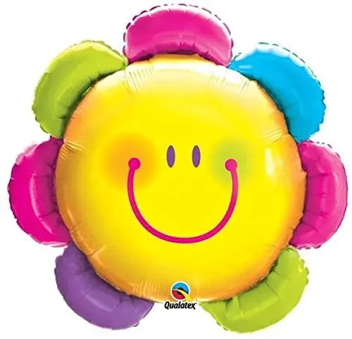 Flower Funny Face Foil Balloon qualatex