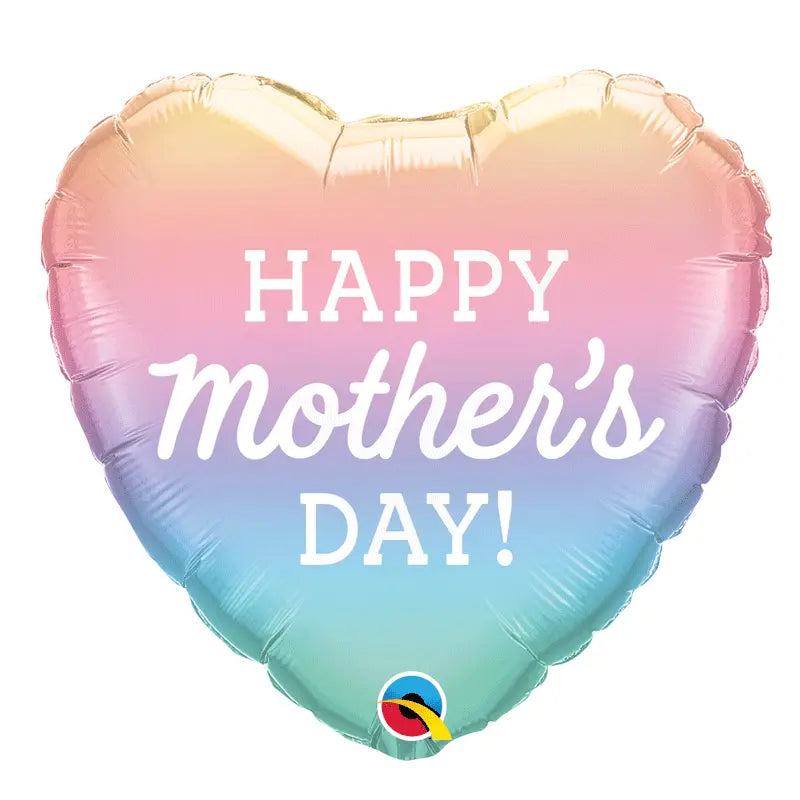 Foil Balloon 18″ Mother's Day Pastel Ombre qualatex