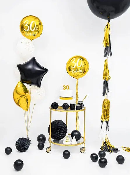 Foil Balloon 30th Birthday gold Partydeco
