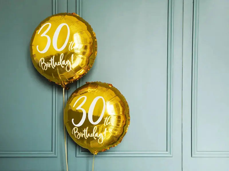 Foil Balloon 30th Birthday gold Partydeco