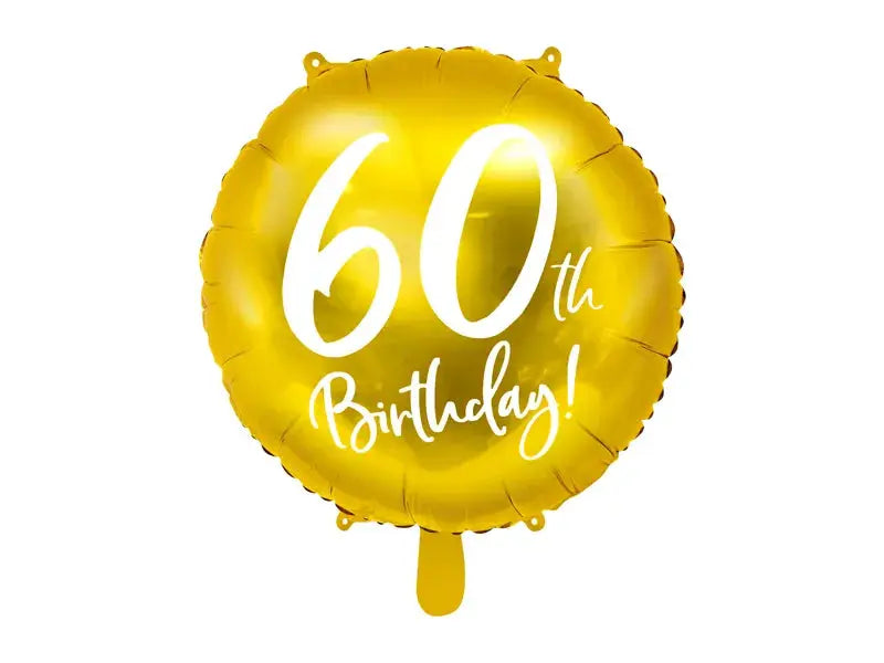 Foil Balloon 60th Birthday gold Partydeco