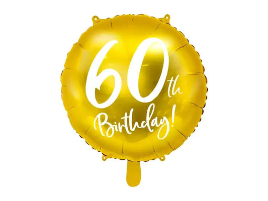 Foil Balloon 60th Birthday gold Partydeco