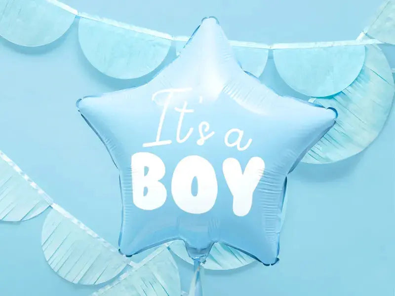 Foil Balloon Star It's a boy blue Partydeco