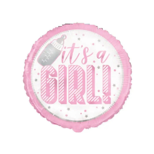 Foil balloon 45 cm it's a GIRL cotillons Alsace