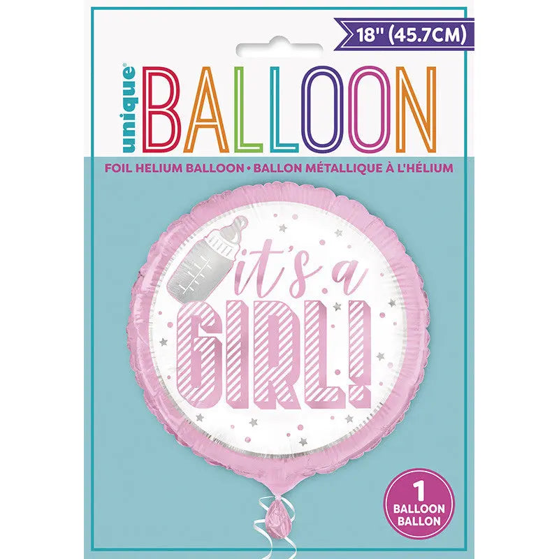 Foil balloon 45 cm it's a GIRL cotillons Alsace