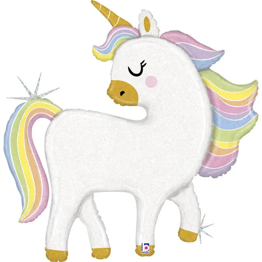 Foil balloon 48″ Glitter Pastel Unicorn – Grabo grabo