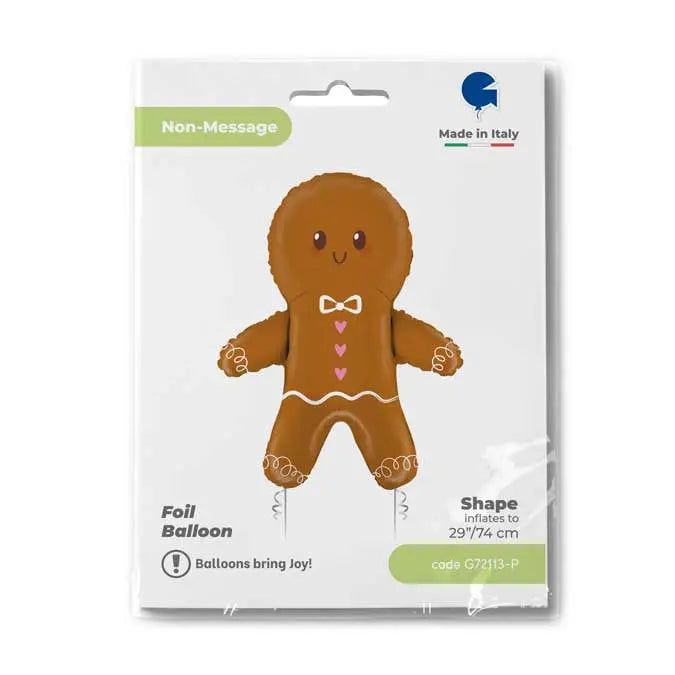 Foil balloon Cute Gingerbread Man 74cm Foil