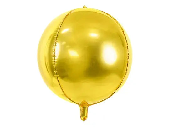Foil balloon ball, gold Partydeco