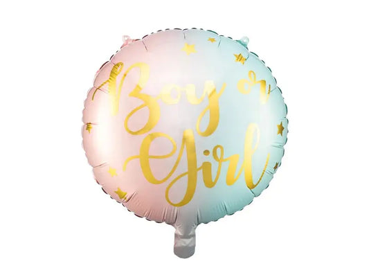 Foil balloon boy or girl, mix Partydeco