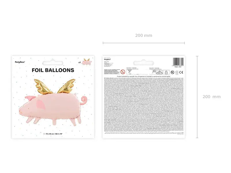 Foil balloon pig Partydeco