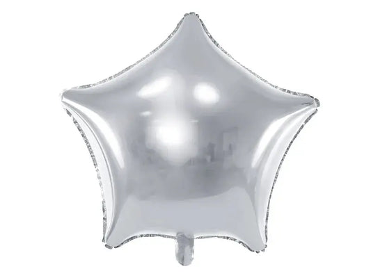 Foil balloon star, silver Partydeco