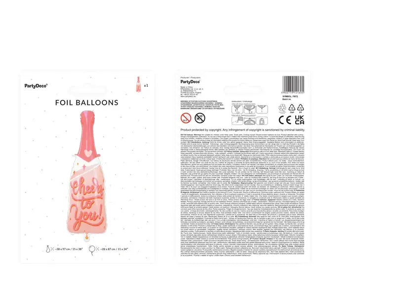 Foil balloons bottle Partydeco