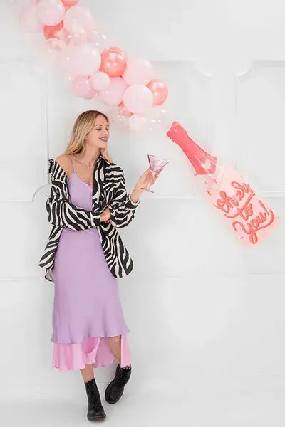 Foil balloons bottle Partydeco