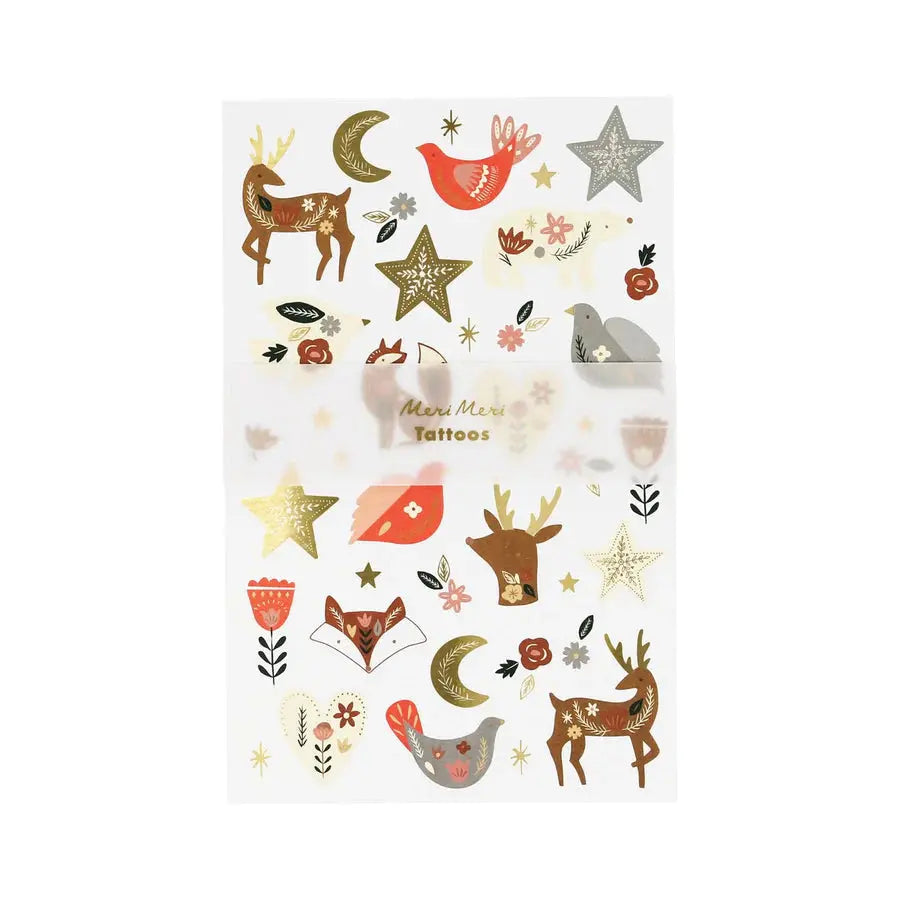 Folk Woodland Tattoo Sheet (x 2 sheets) Meri Meri