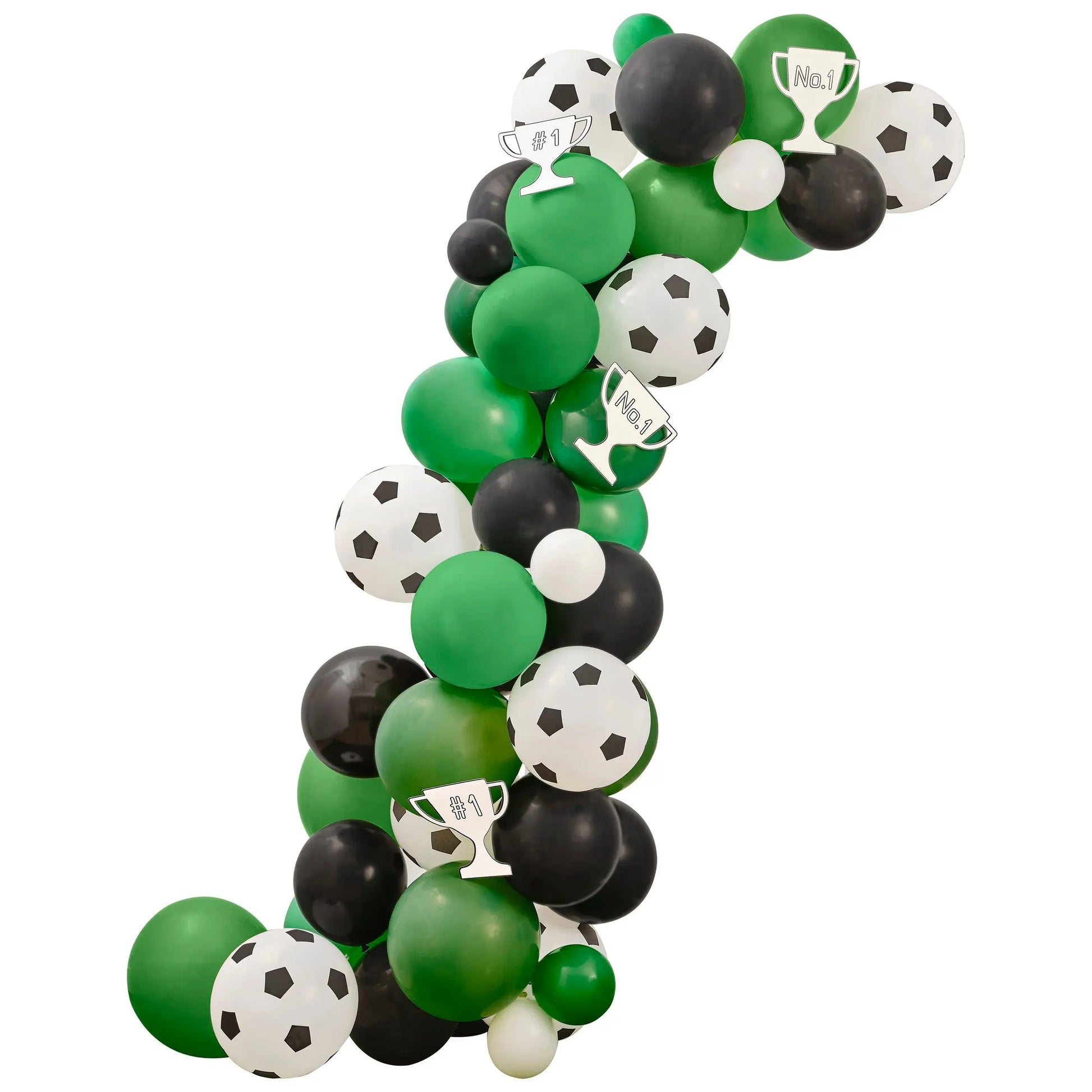 Football Balloon Arch with Card Trophy Decorations Ginger Ray