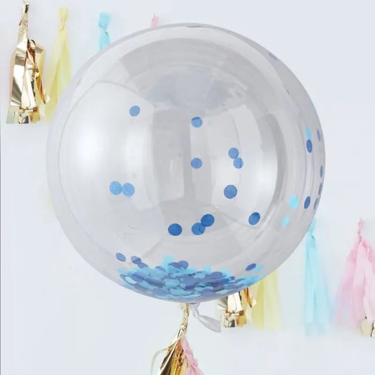 GIANT BLUE ORB CONFETTI BALLOON Ginger Ray