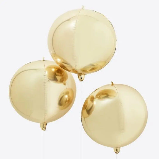 GOLD FOIL ORB BALLOONS Ginger Ray