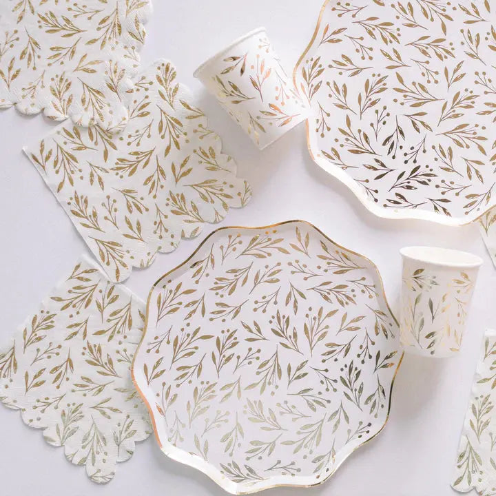 GOLD LEAF DINNER PLATES Meri Meri