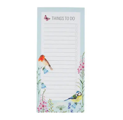 Garden birds notepad - Things to do SASS AND BELLE