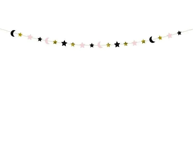 Garland stars and moons mix Partydeco