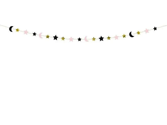 Garland stars and moons mix Partydeco