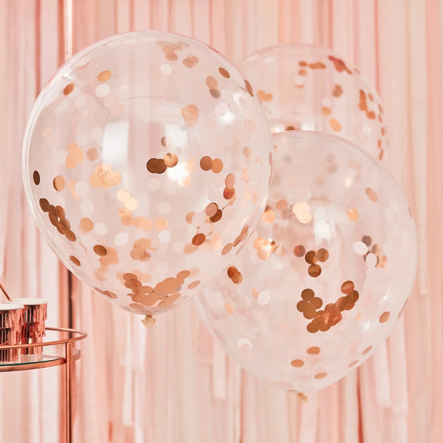 Giant Rose Gold And Blush Large Confetti Balloons Ginger Ray