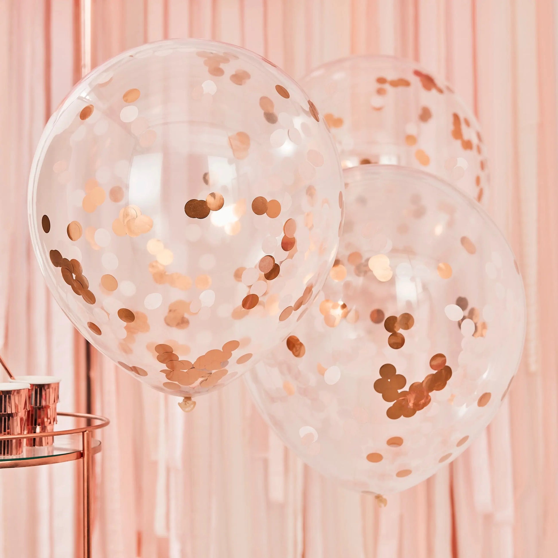 Giant Rose Gold And Blush Large Confetti Balloons Ginger Ray