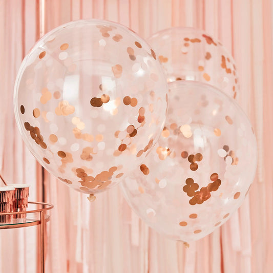 Giant Rose Gold And Blush Large Confetti Balloons Ginger Ray