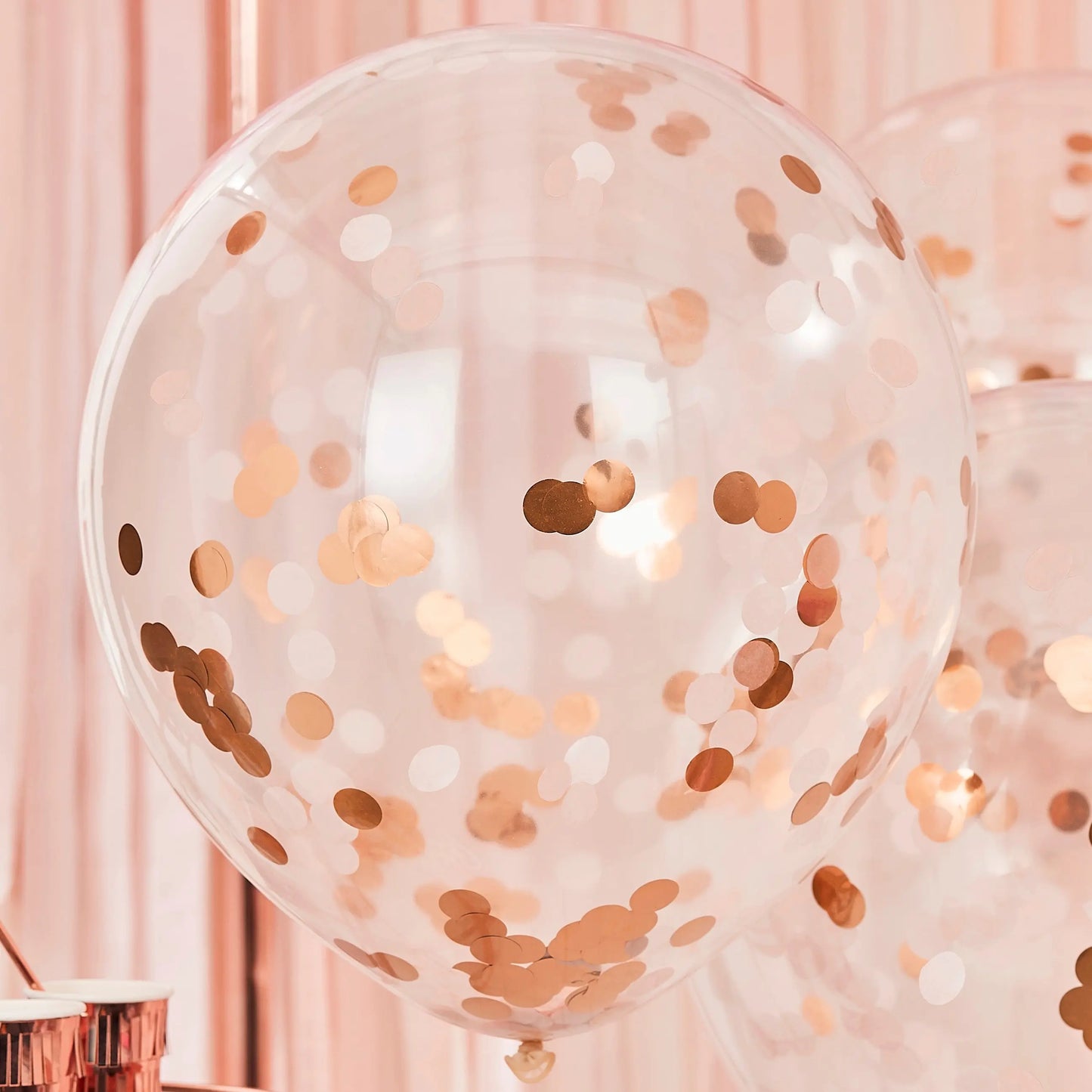 Giant Rose Gold And Blush Large Confetti Balloons Ginger Ray