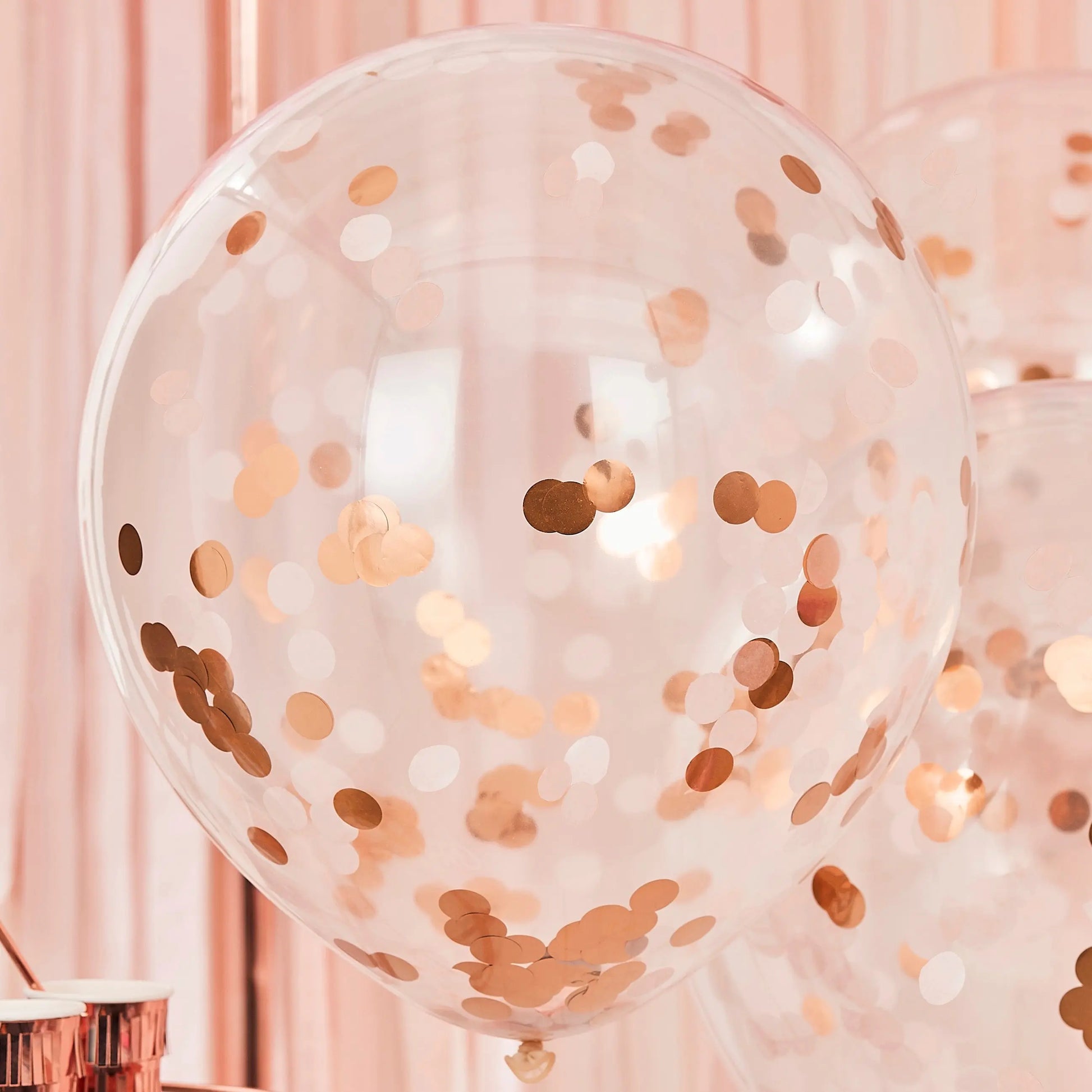 Giant Rose Gold And Blush Large Confetti Balloons Ginger Ray