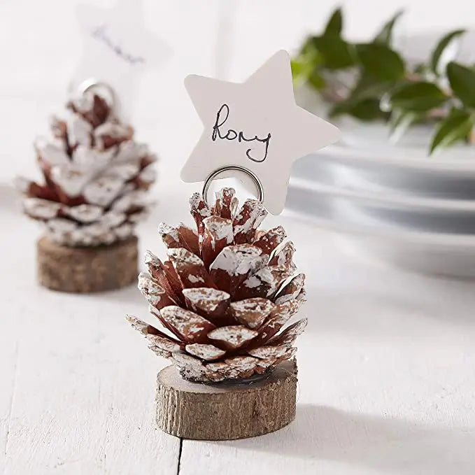 Ginger Ray Christmas Decorative Pinecone Place Cards 6 Pack Meri Meri