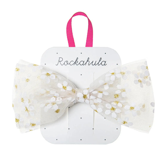 Glitter Flower Bow Clip Rockahula