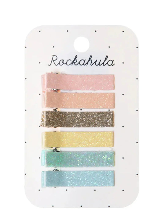 Glitter Rainbow Bar Clips Rockahula