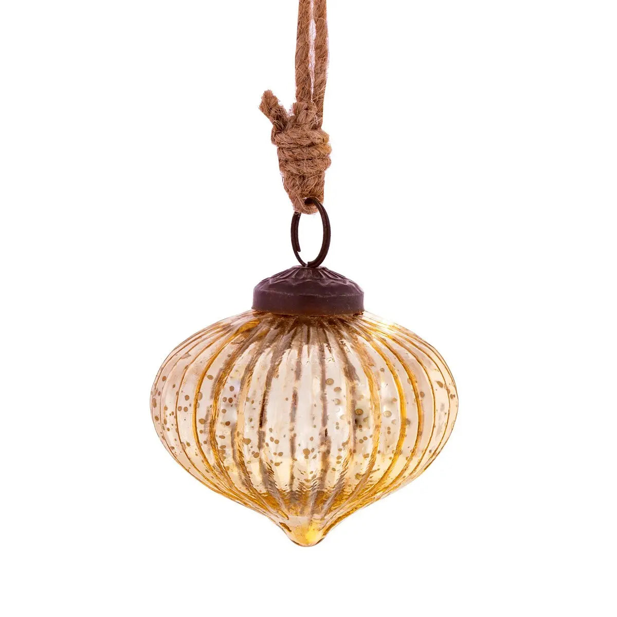 Gold Crackle Glass Onion Bauble - SASS & BELLE SASS AND BELLE