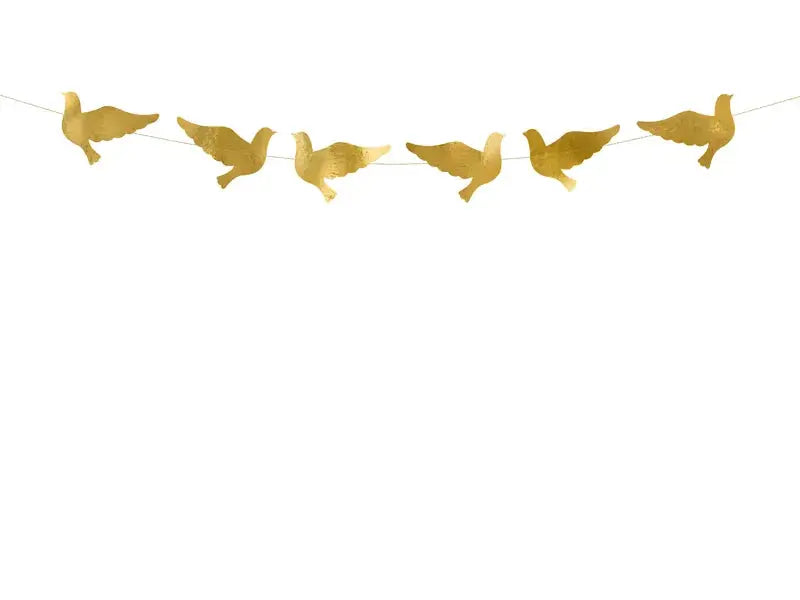 Gold Dove Garland Partydeco
