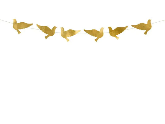 Gold Dove Garland Partydeco