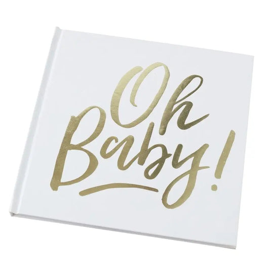 Gold Oh Baby! Shower Guest Book Ginger Ray