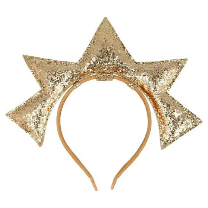 Gold Puffy Star Headband Meri Meri