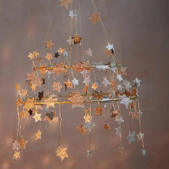Gold Sparkle Star Chandelier Meri Meri