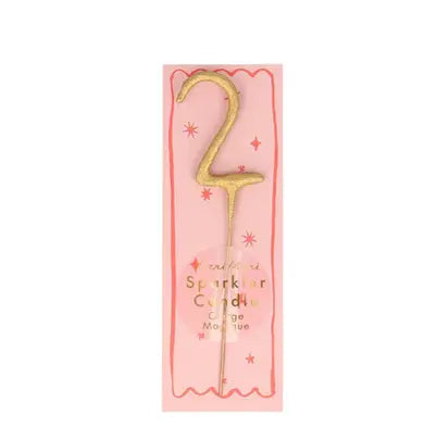 Gold Sparkler Numbers 0 to 9 Mini Candles Meri Meri