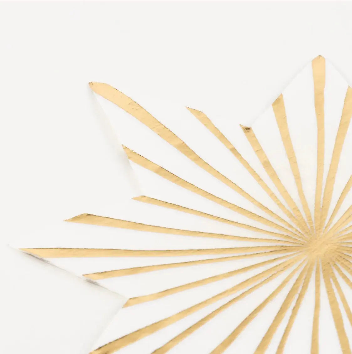 Gold Stripe Star Napkins (x 16) Meri Meri